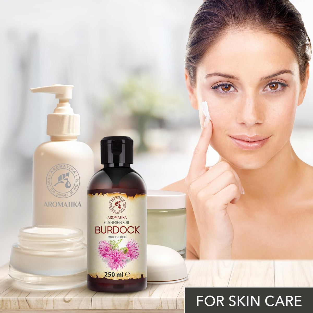 AROMATIKA Burdock Oil 8.45 Fl Oz (250 ml) β 100% Pure & Natural for Hair & Skin Care