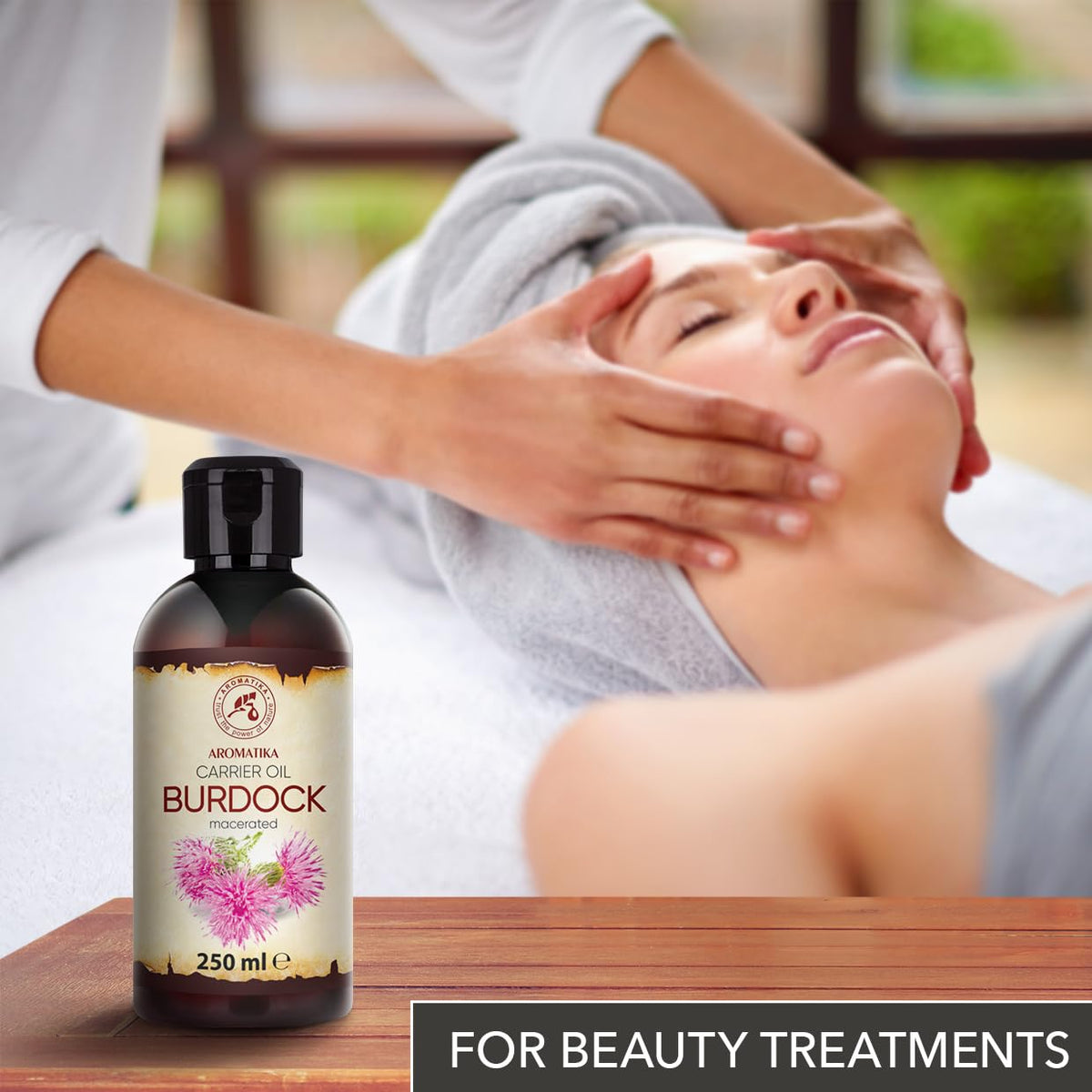 AROMATIKA Burdock Oil 8.45 Fl Oz (250 ml) β 100% Pure & Natural for Hair & Skin Care