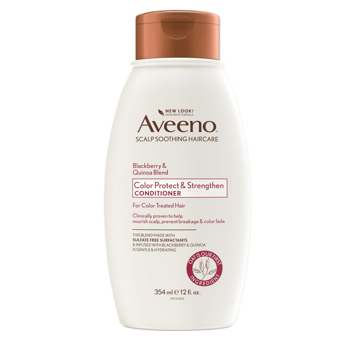 Aveeno Blackberry & Quinoa Strengthening Conditioner for Color-Treated Hair β Moisturizing, Color Protection, 12 oz
