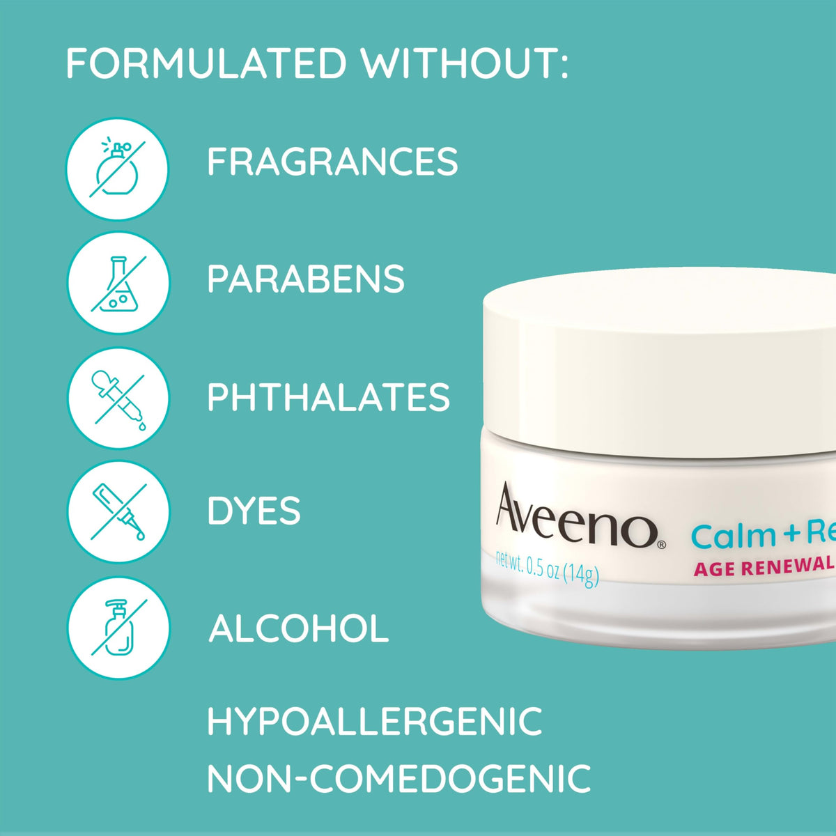 Aveeno Calm and Restore Age Renewal Eye Gel β Fragrance-Free, Oat & Cranberry, 0.5 oz