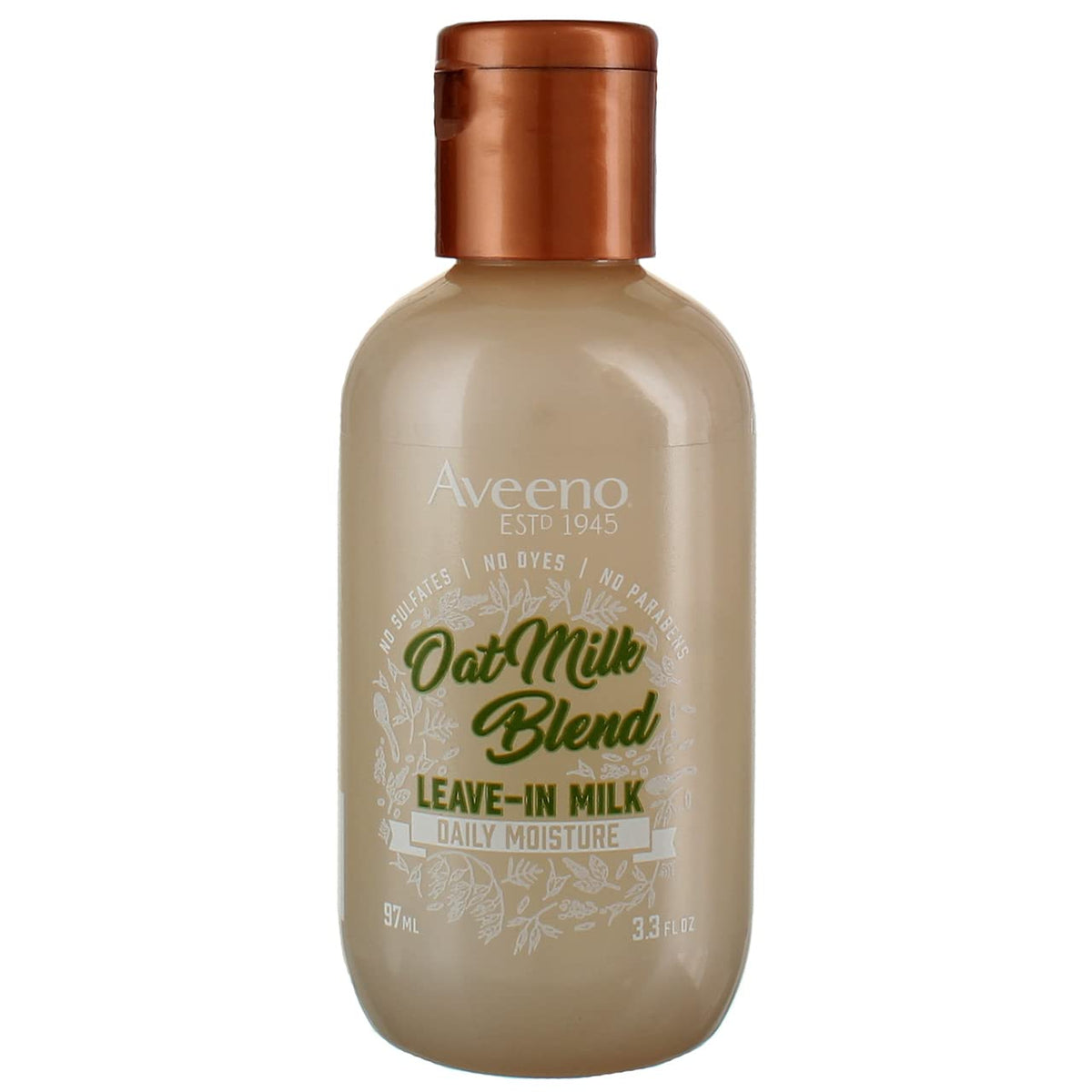Aveeno Oat Milk Leave-In Hair Conditioner Treatment – Lightweight Hydration for All Hair Types (Pack of 3, 3.3 fl oz each)