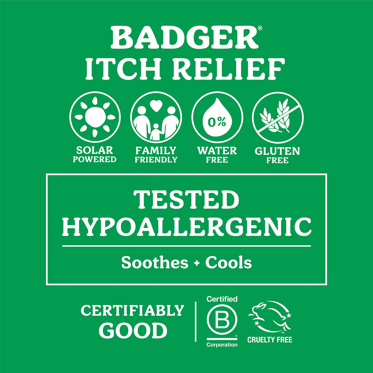 Badger Bug Bite Itch Relief Stick — Natural Anti-Itch for Bites, Poison Ivy & Rashes | 0.6 oz (2-Pack)