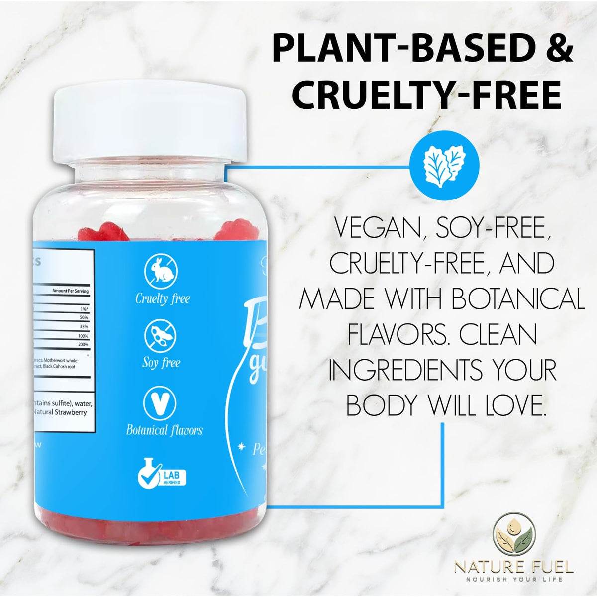 Caramelle Gommose BBL per Donne - Supporto per la Crescita dei Glutei al Gusto Pesca con Collagene, Biotina e Miscela di Erbe | Vegane e Cruelty-Free