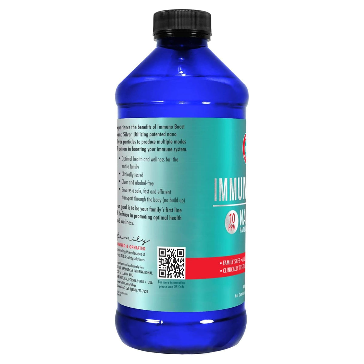 Be Smart Get Prepared Nano Silver Immuno Boost 16 oz β Immune Support, Gluten Free, Vegetarian, Made in USA