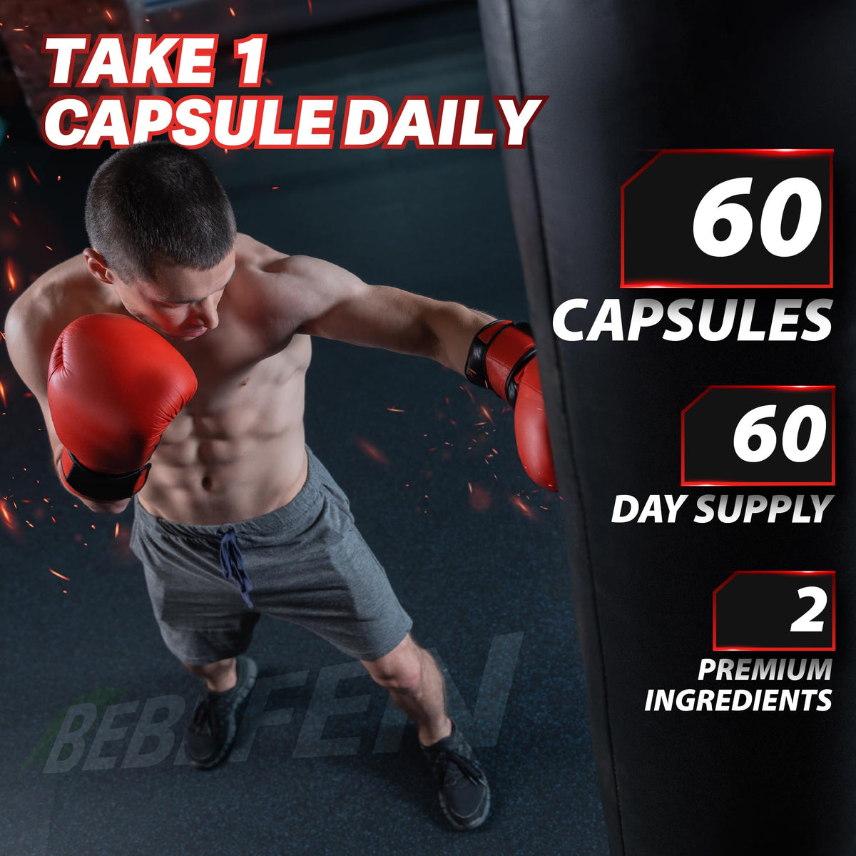 BEBEFEN Psyllium Husk Capsules 2400mg with Black Pepper β 2 Month Supply