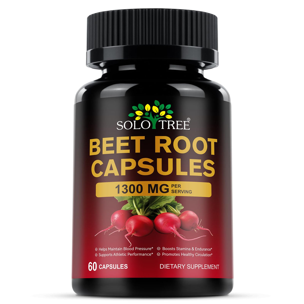 Beet Root Capsules | Beet Root Powder Supplement (60 Capsules) – Non-GMO & Gluten Free