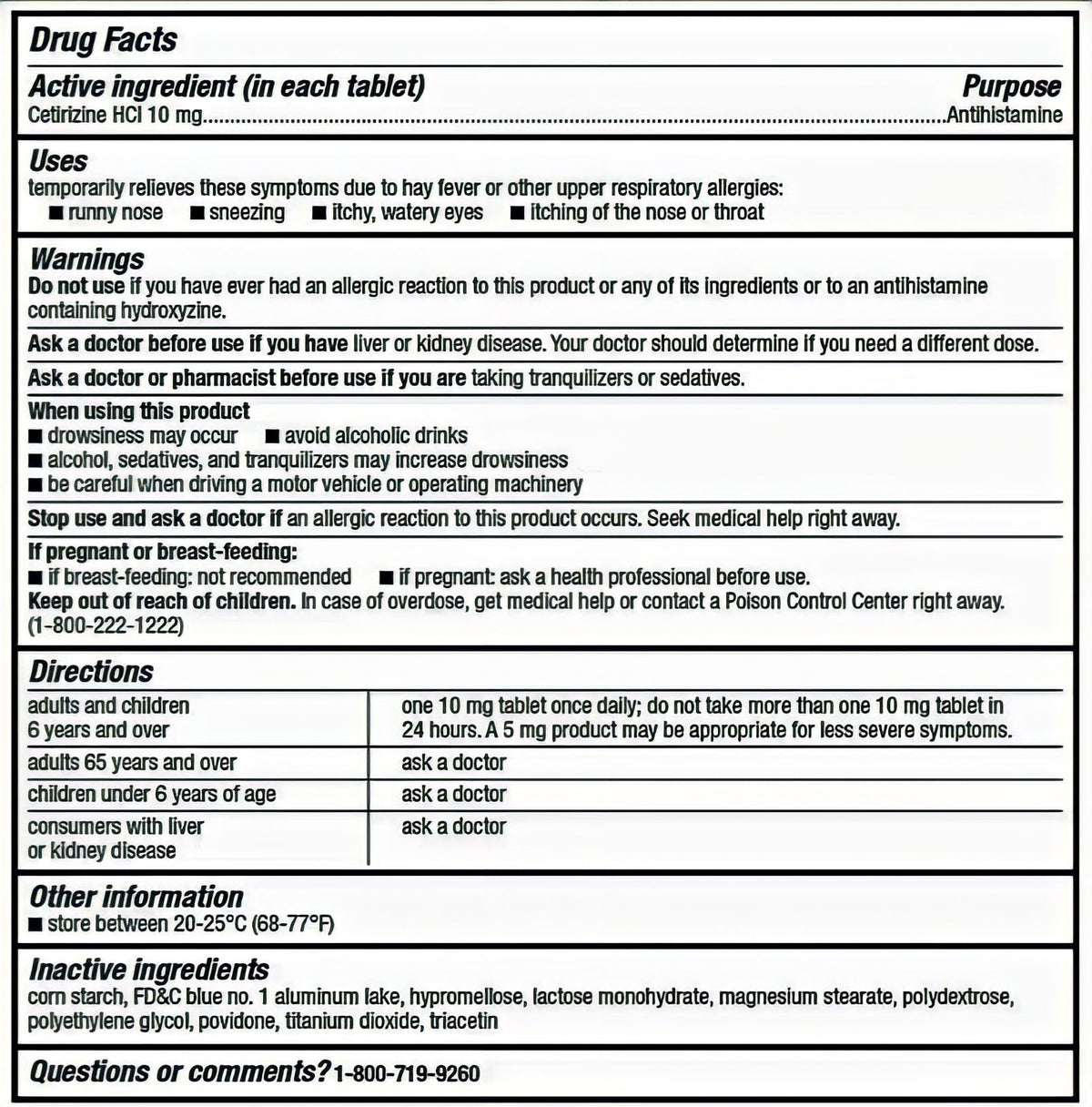 berkley jensen 24 Hour Allergy Relief (365-Count) - 10 mg Cetirizine Hydrochloride Antihistamine