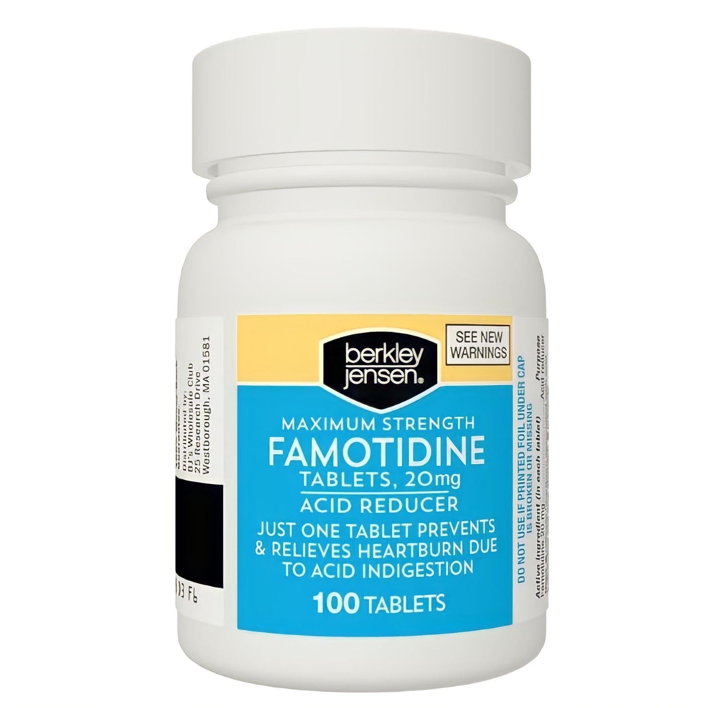 berkley jensen Maximum Strength Famotidine 20 mg - 200 Count | Acid Reducer Tablets for Heartburn Relief