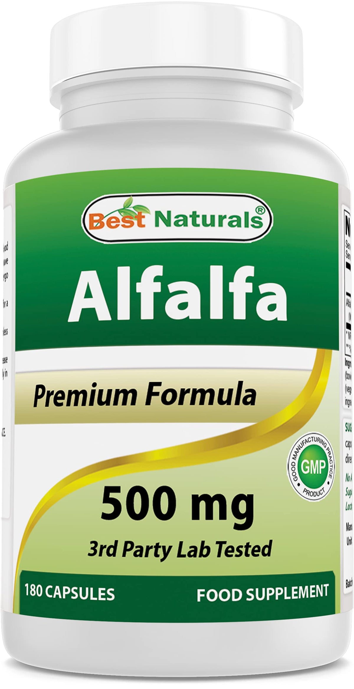 Best Naturals Alfalfa Green Super Food – 500 mg, 180 Capsules (Pack of 1)