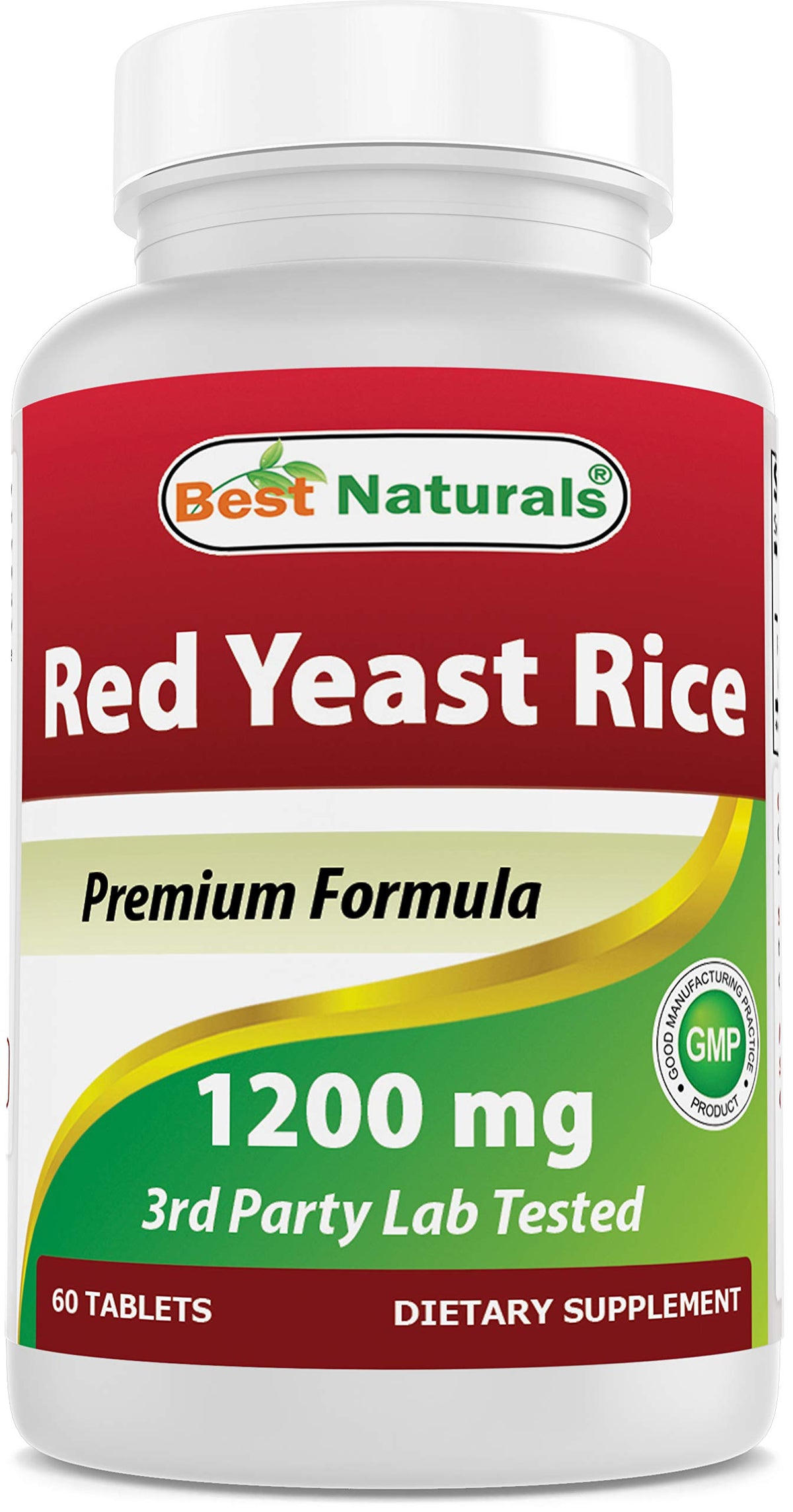 Best Naturals Red Yeast Rice 1200 mg β 60 Tablets (Citrinin Free) | Non-GMO & Gluten-Free