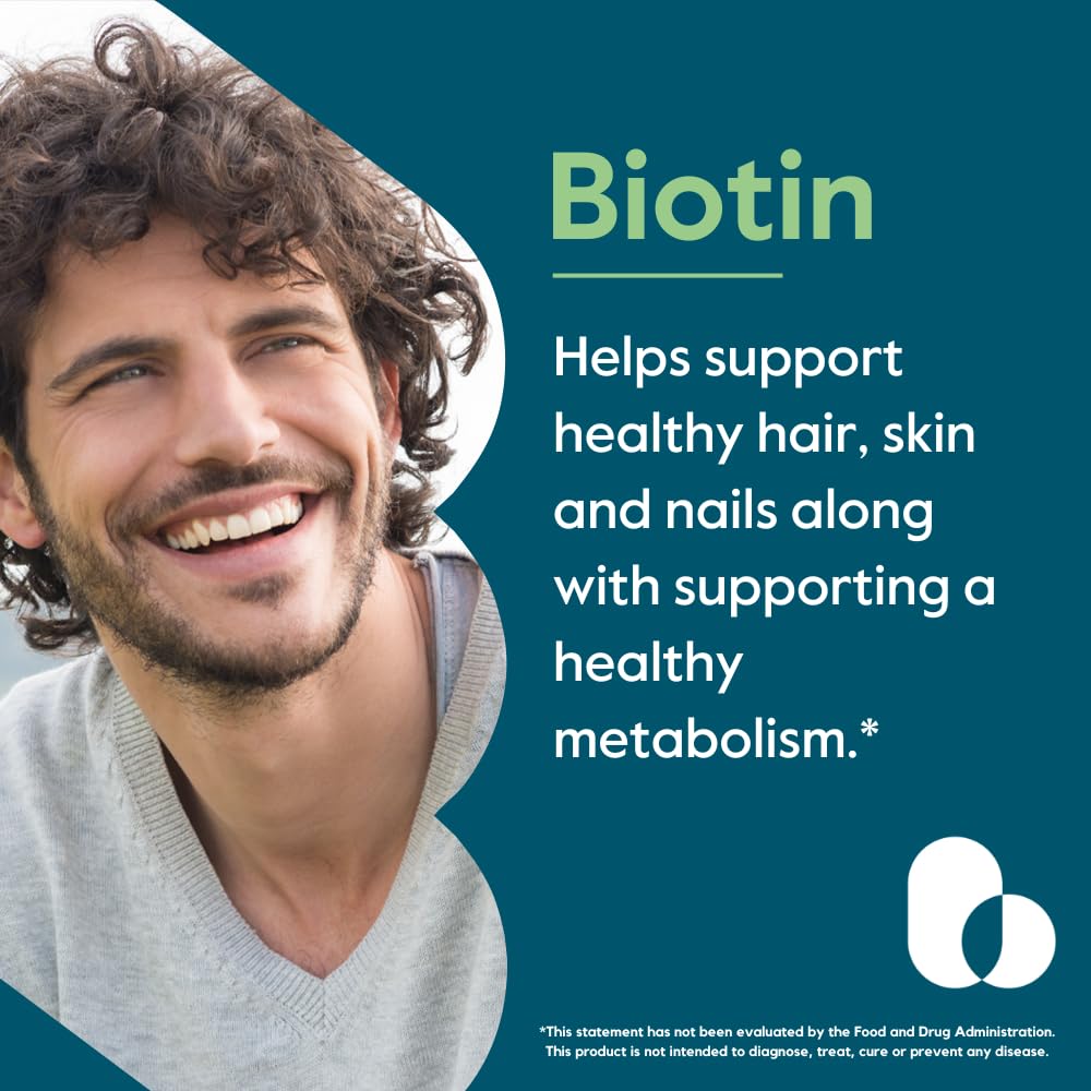 BESTVITE Biotin 5000mcg β 120 Vegetarian Capsules | No Stearates | Vegan | Gluten Free