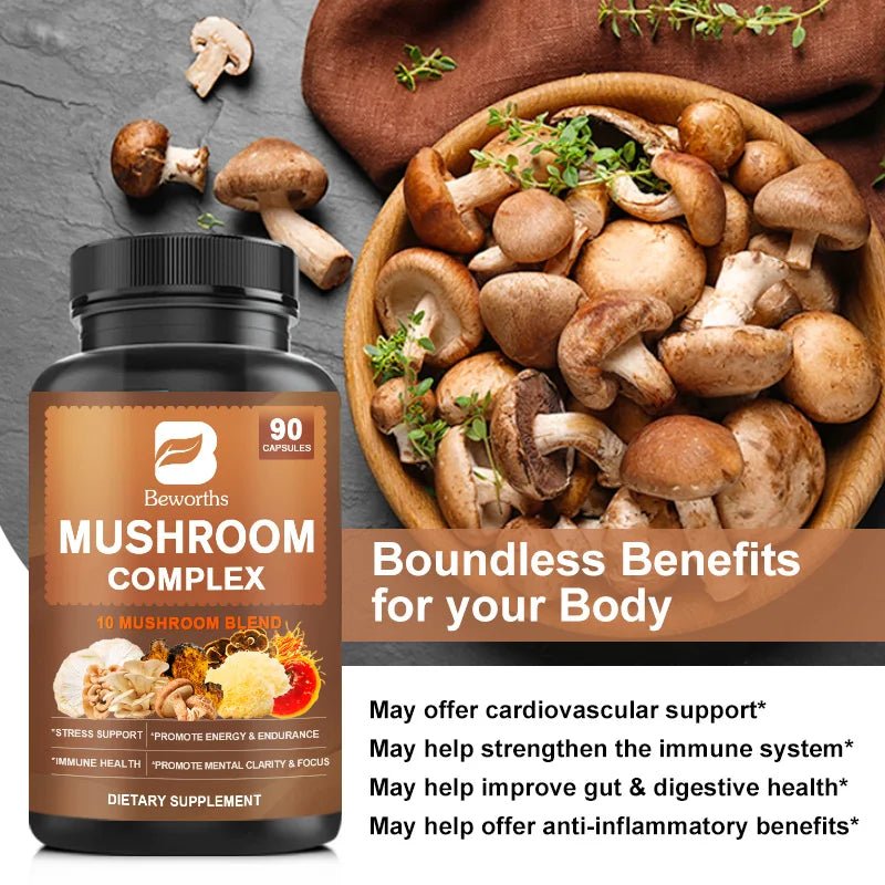 BEWORHTS 90pcs Mushroom Capsules for Health - HealVia LimitedHealVia LimitedBEWORHTS 90pcs Mushroom Capsules for Health