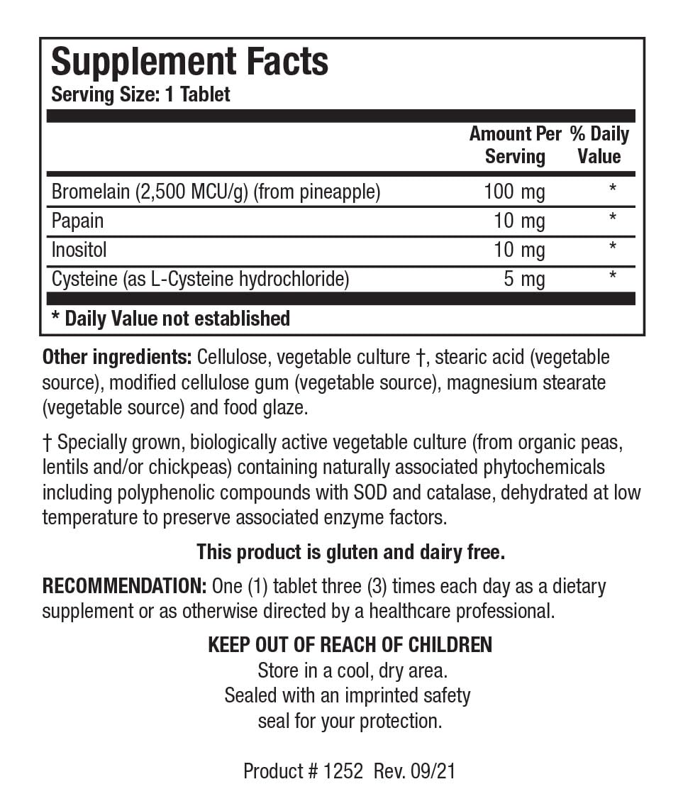 Biotics Research Bromelain Plus Lactose Free Digestive Support β Dairy Free, Muscle Comfort