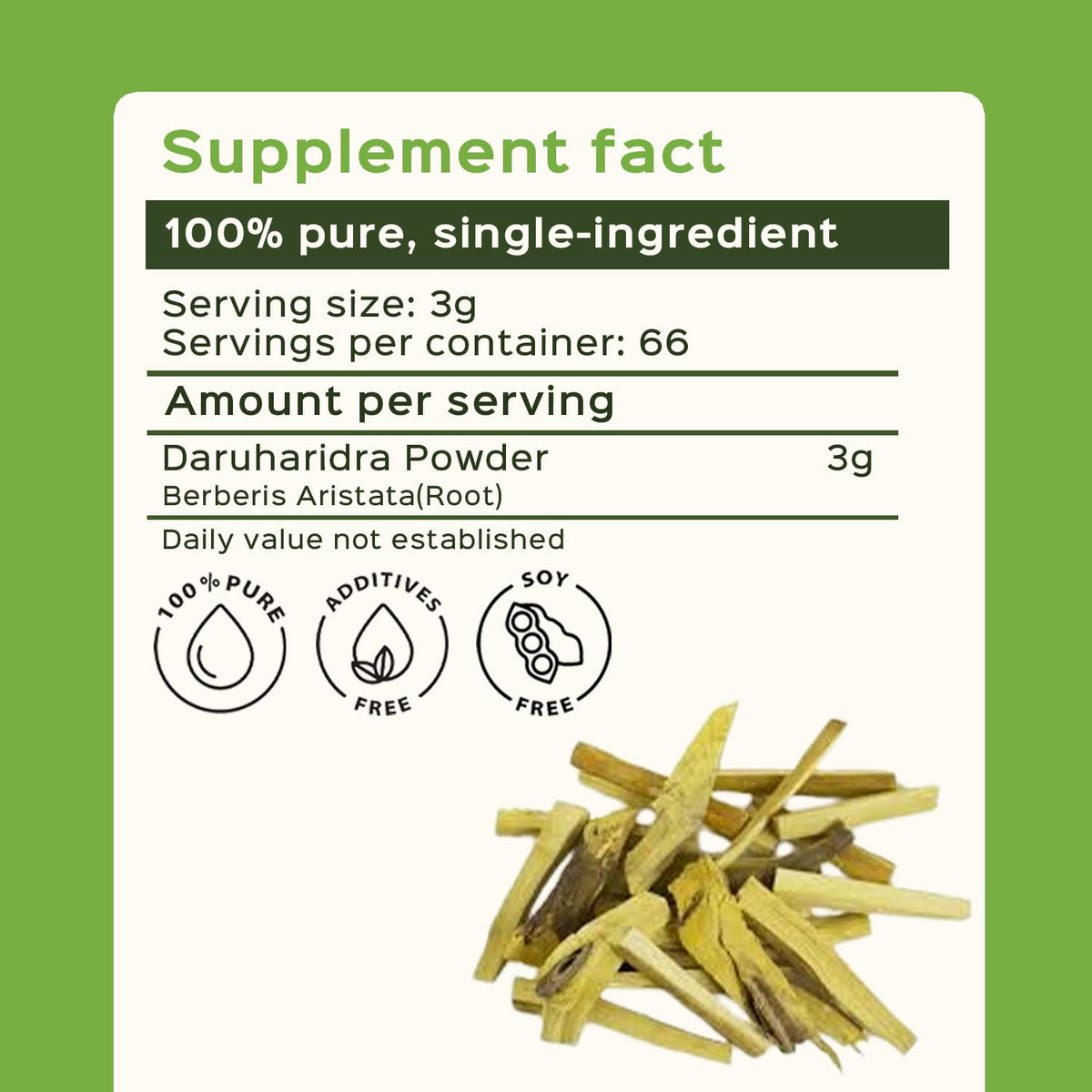 bixa BOTANICAL Berberry Root Powder | Berberis Aristata (Daruharidra) β Ayurvedic Herbal Supplement