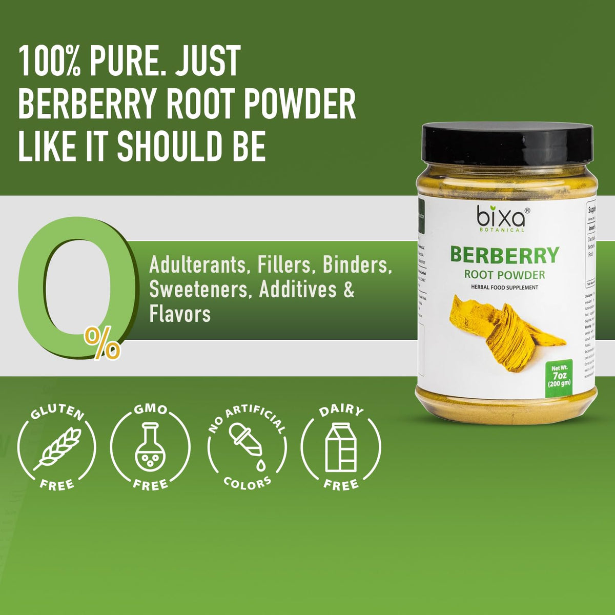 bixa BOTANICAL Berberry Root Powder | Berberis Aristata (Daruharidra) β Ayurvedic Herbal Supplement