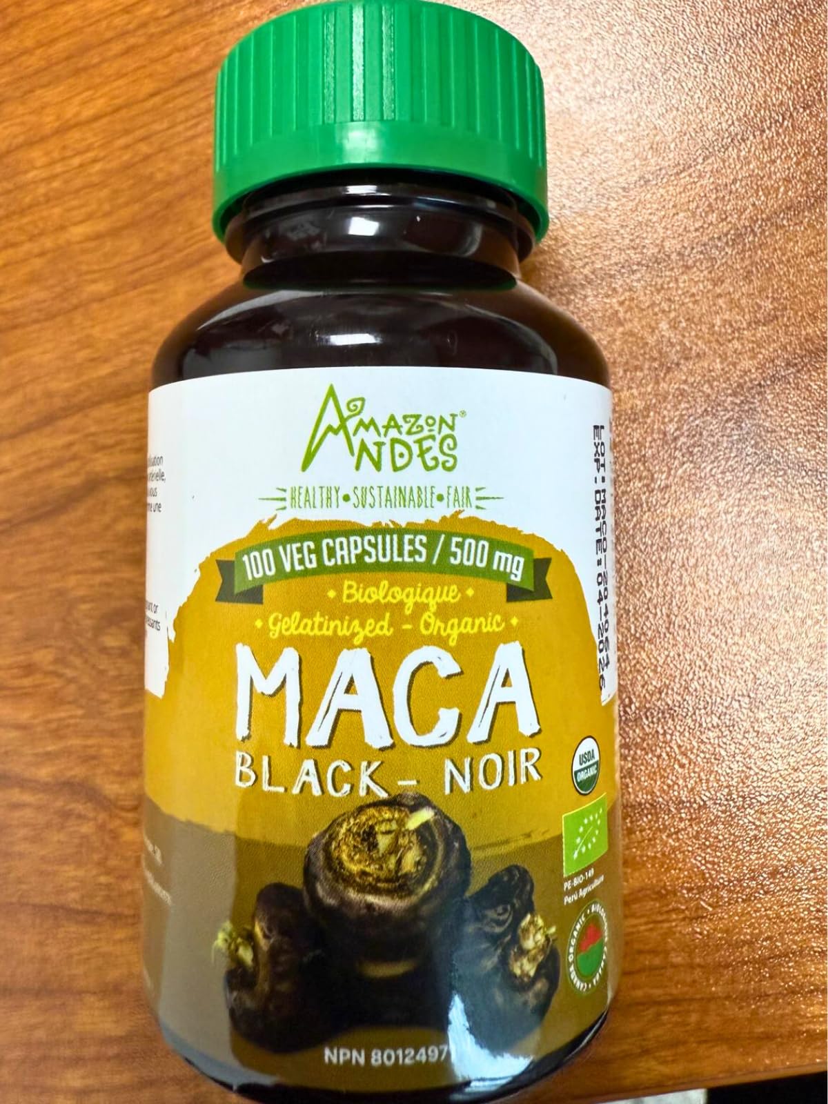 Black Maca Root Capsules β Organic Vegan, 1500mg per Serving | Men's Health