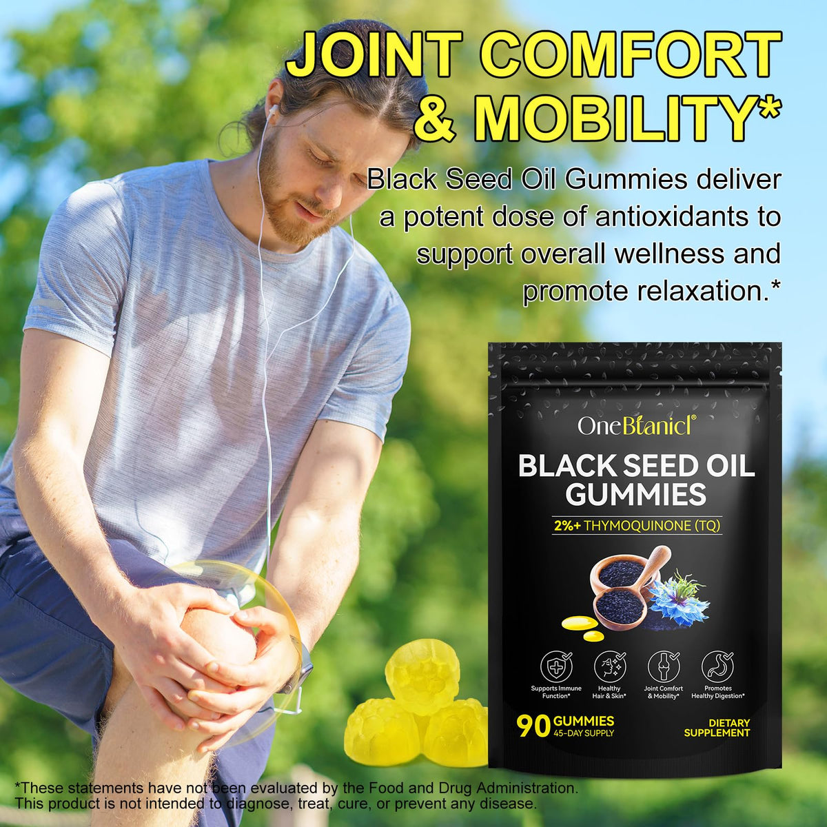 Black Seed Oil Gummies 90ct β 100% Black Seed Oil, Immune & Wellness Support
