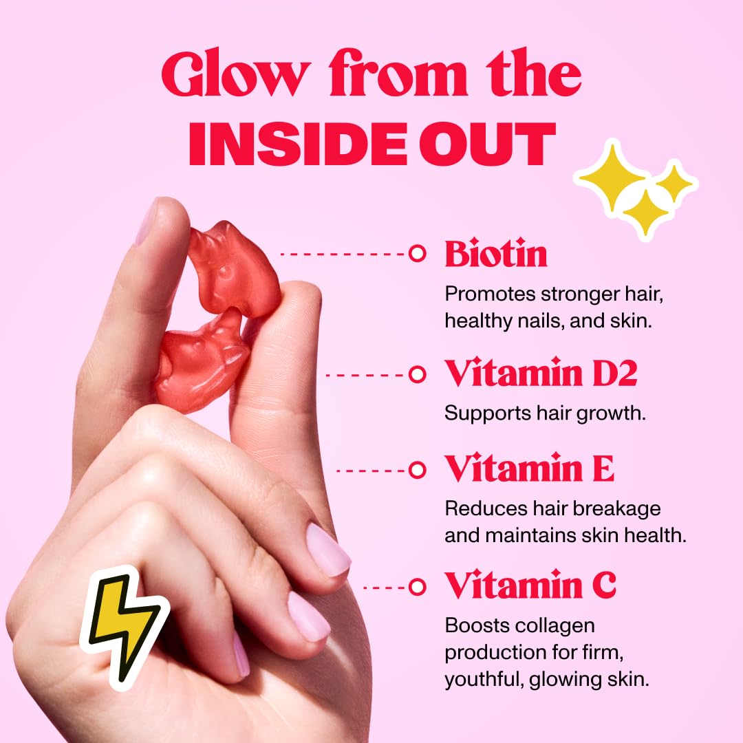 Bloom Robbins 60 Hair Gummies β Faster Hair Growth Vitamins for Women, 5000 mcg Biotin