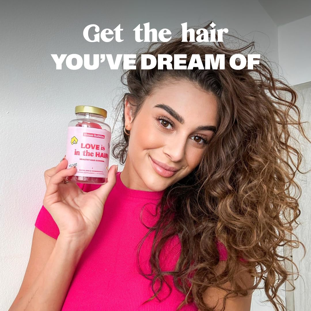 Bloom Robbins 60 Hair Gummies β Faster Hair Growth Vitamins for Women, 5000 mcg Biotin