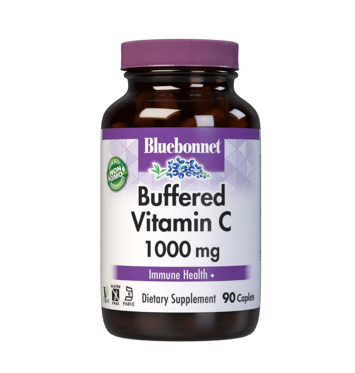BlueBonnet Vitamina C Tamponata 1000 mg Compresse – Salute Immunitaria, Senza OGM, Vegano