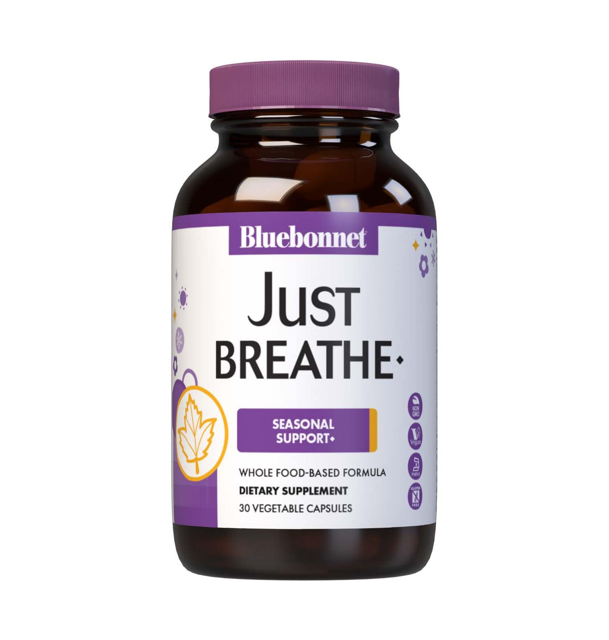 Bluebonnet Nutrition JustBreathe β Seasonal Support*, Non-GMO, Kosher, Gluten-Free, Soy-Free, Dairy-Free (30 Vegetable Capsules, 15 Servings)