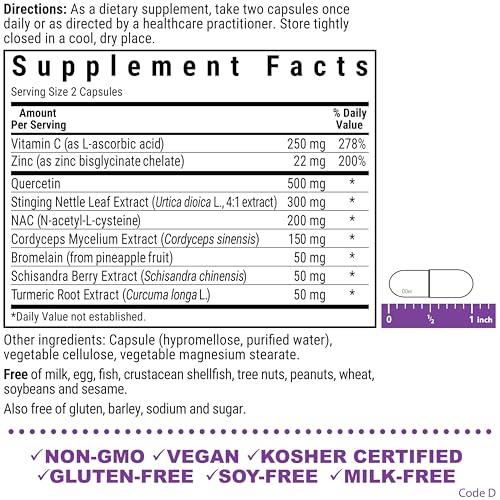 Bluebonnet Nutrition JustBreathe β Seasonal Support*, Non-GMO, Kosher, Gluten-Free, Soy-Free, Dairy-Free (30 Vegetable Capsules, 15 Servings)