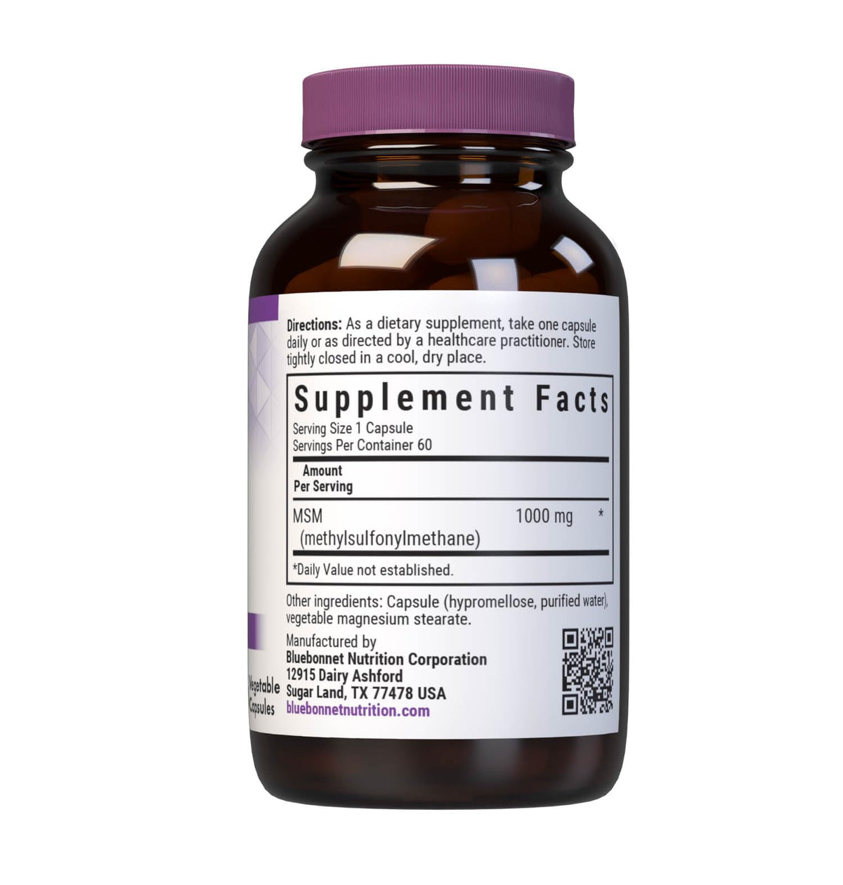 BlueBonnet MSM Supplement, 60 Vcaps β Supports Joint Health