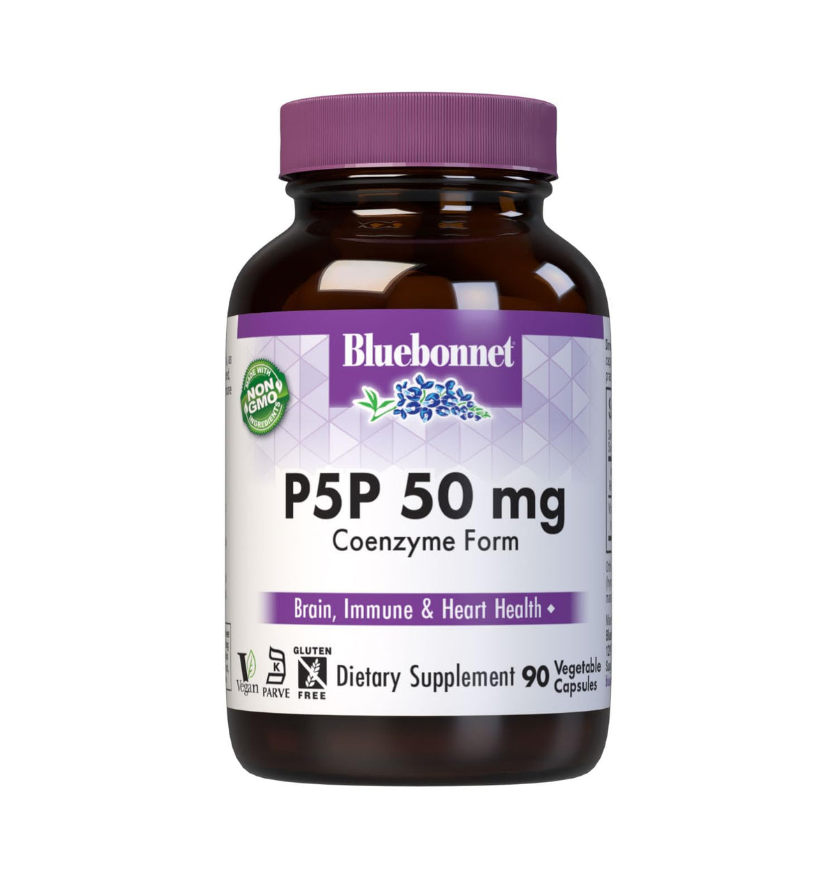 Bluebonnet Nutrition CellularActive P-5-P 50mg β 90 Vegetarian Capsules | Vitamin B6 (Pyridoxal-5-Phosphate)