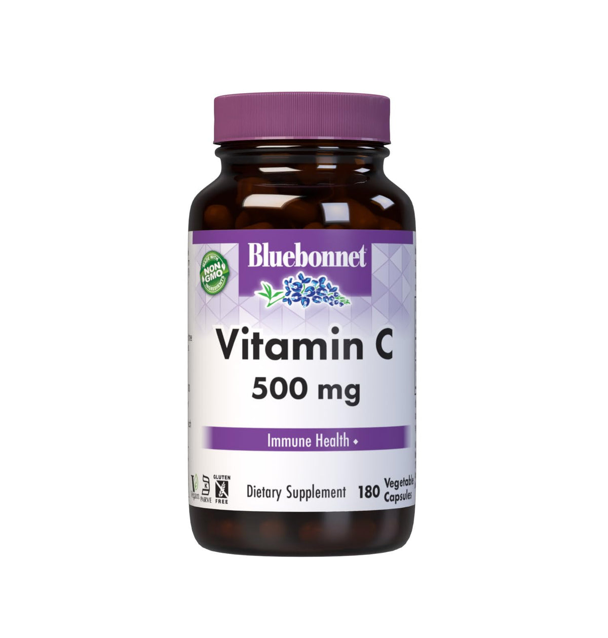 Bluebonnet Vitamin C 500 mg Capsules β Immune & Skin Health, Vegan & Non-GMO