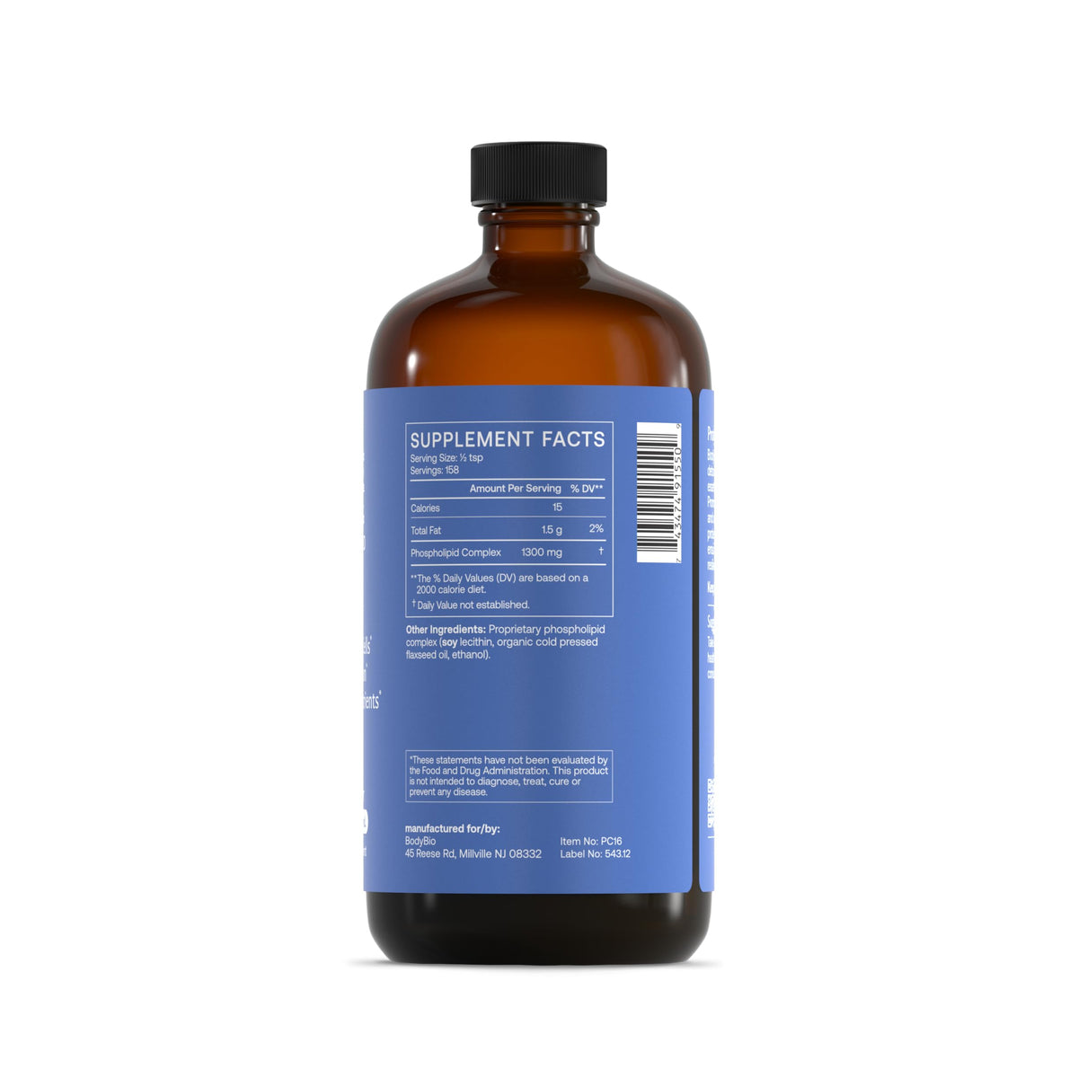 BodyBio PC β Phosphatidylcholine for Brain Health, Cognitive Function & Gentle Daily Detox