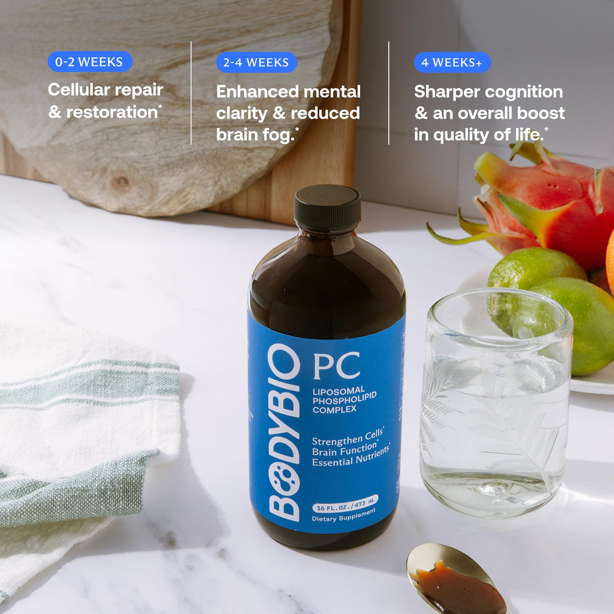 BodyBio PC β Phosphatidylcholine for Brain Health, Cognitive Function & Gentle Daily Detox