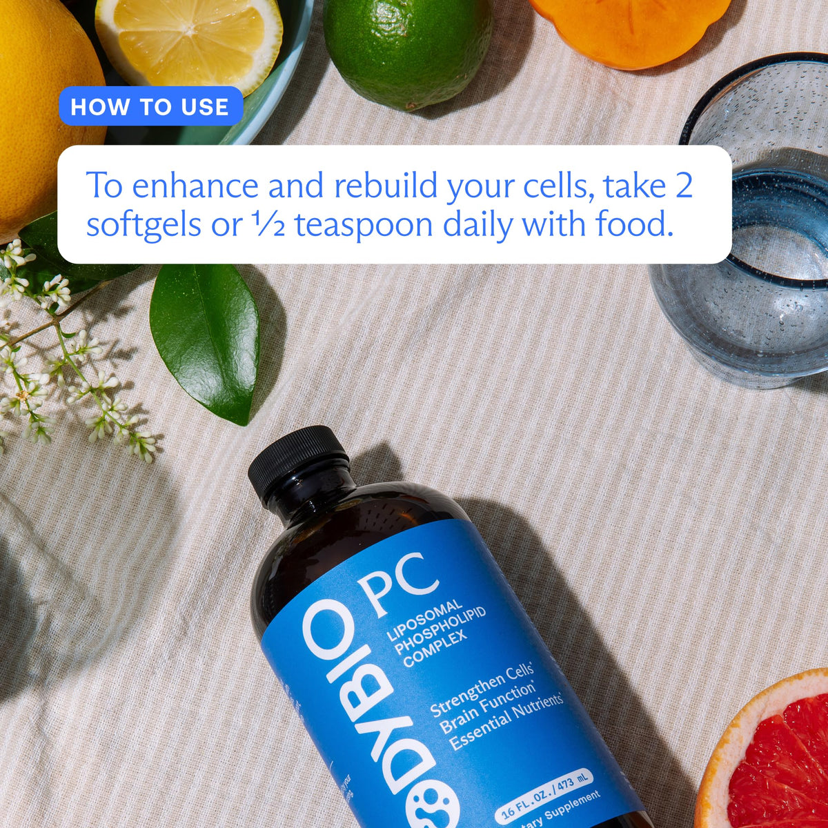BodyBio PC β Phosphatidylcholine for Brain Health, Cognitive Function & Gentle Daily Detox
