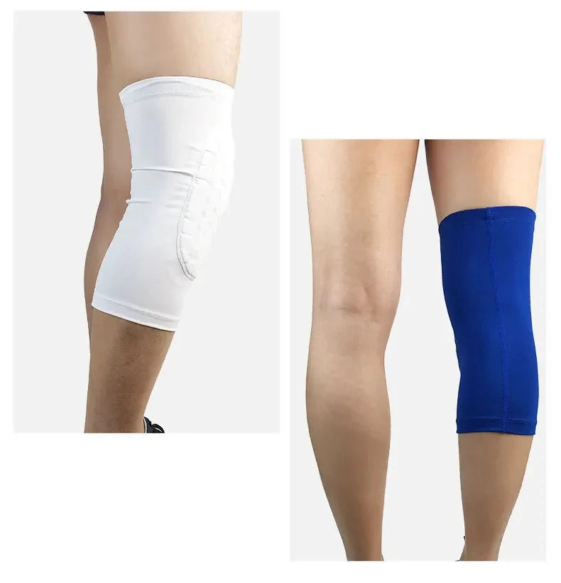 Breathable Compression Knee Sleeves with Honeycomb Anti-Collision Support - Adjustable Fit