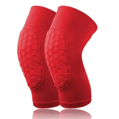 Breathable Compression Knee Sleeves with Honeycomb Anti-Collision Support - Adjustable Fit