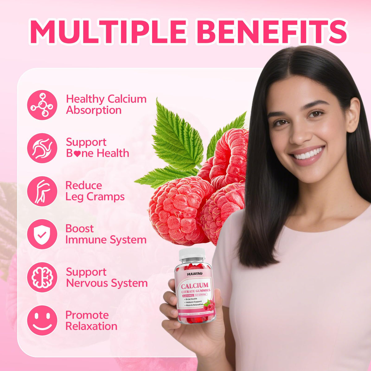 Calcium Citrate Gummies 1200mg β 60 Count | Adults & Kids