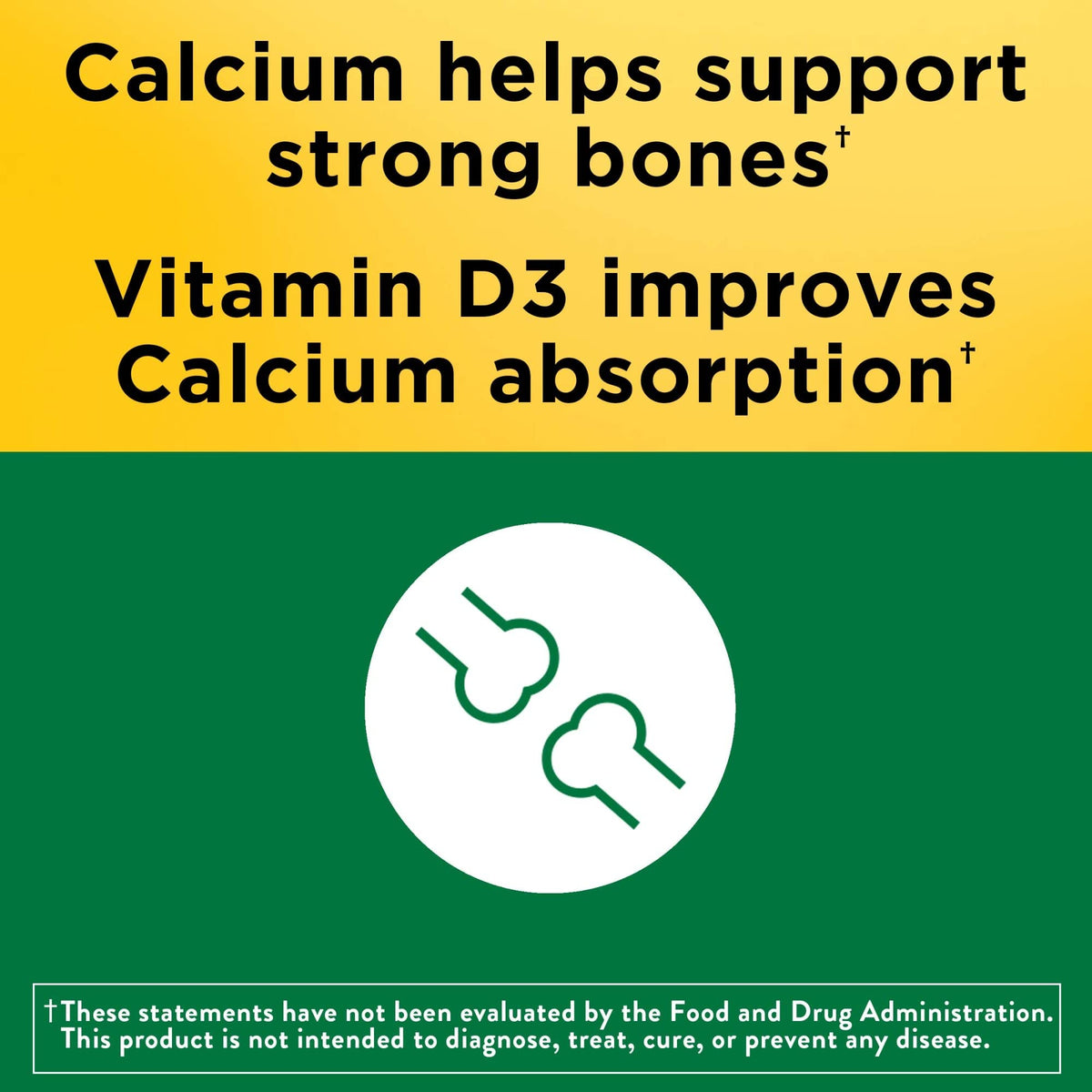 Nature Made Calcium Gummies 500 mg + فيتامين د3 – 80 علكة، إمداد يكفي 40 يومًا