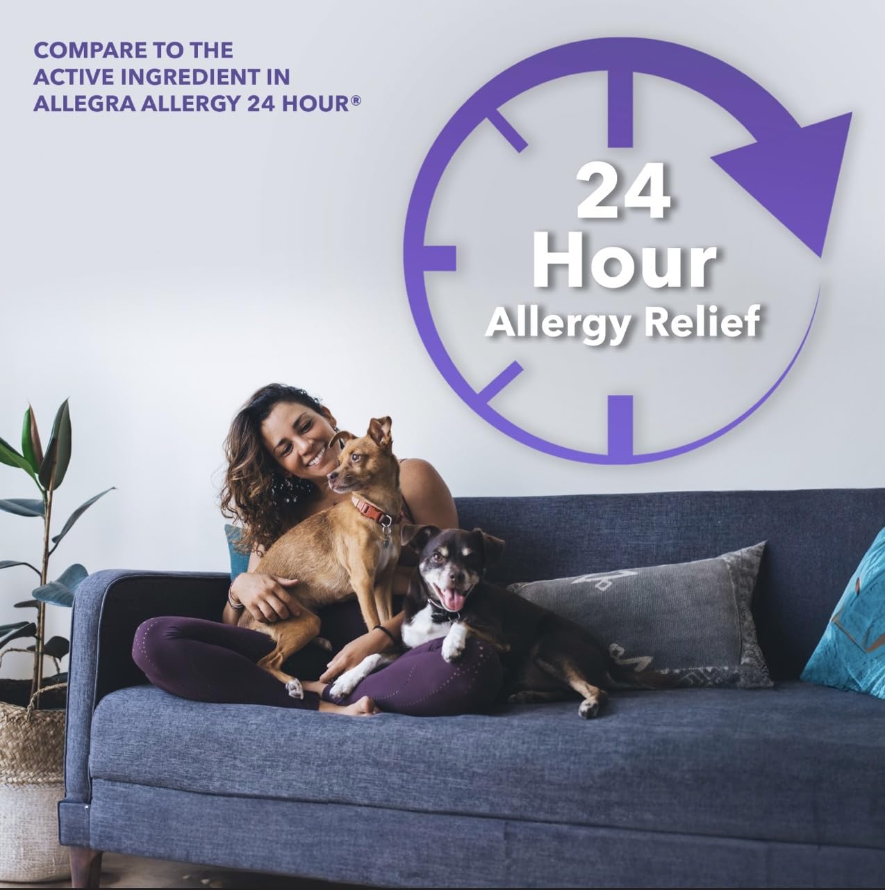 Camber Fexofenadine 24-Hour Non-Drowsy Allergy Relief - 100 Tablets