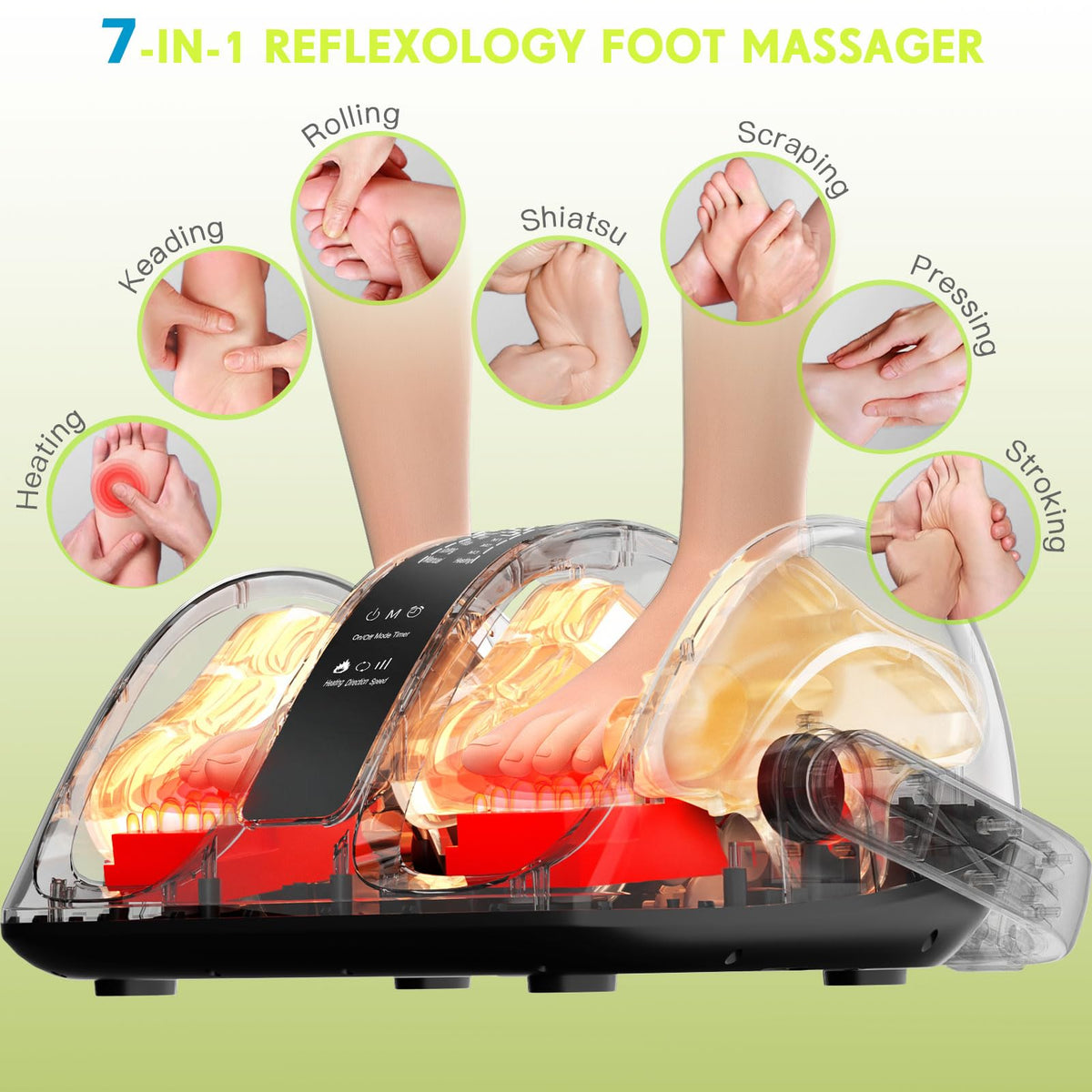 CARESKYpro Foot Massager β Deep Kneading, Heat Therapy, Circulation Support