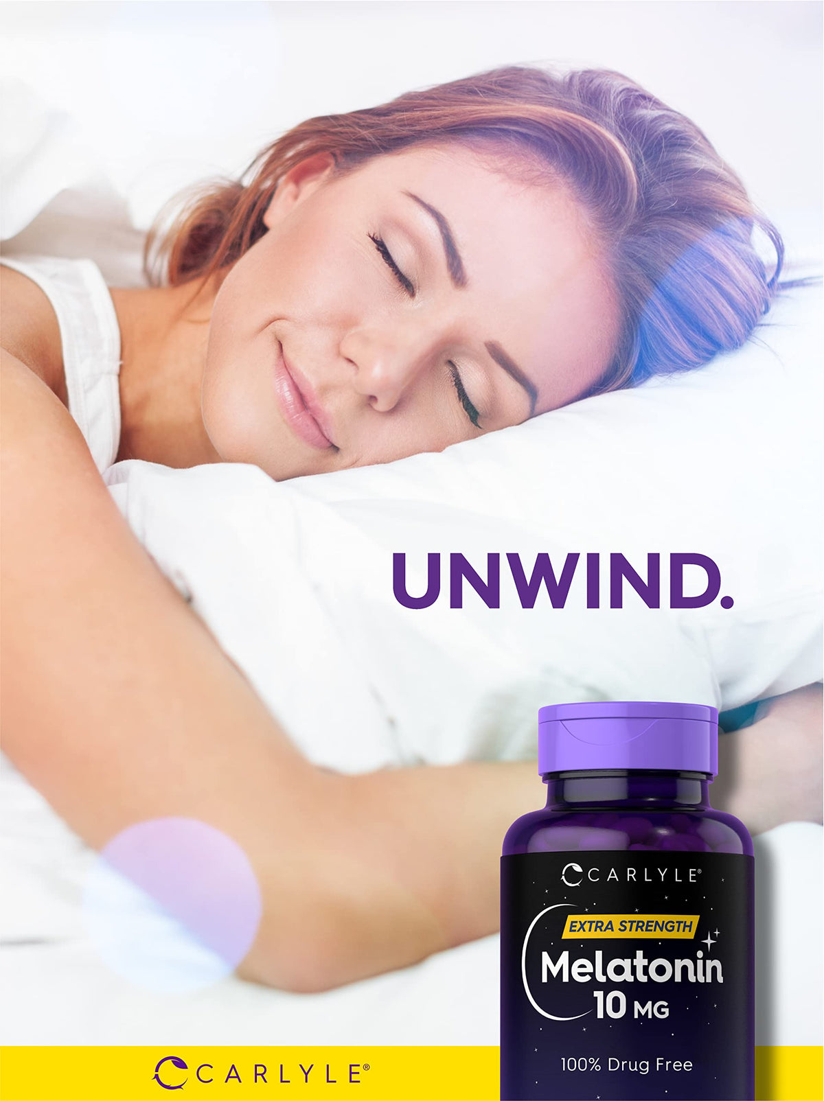Carlyle Melatonin 10mg Softgels – 300 Count, قوة إضافية للبالغين | غير معدّل وراثيًا وخالٍ من الجلوتين