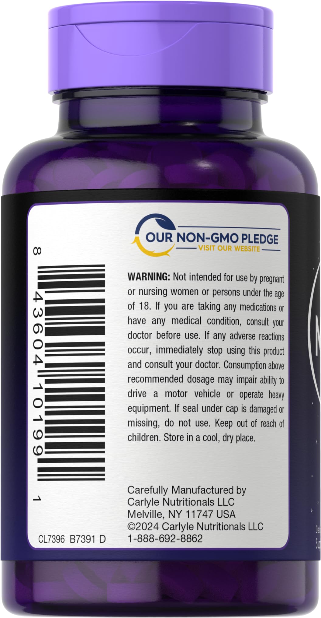 Carlyle Melatonin 12 mg سريع الذوبان - 300 قرص | بنكهة التوت | خالٍ من الأدوية، نباتي، غير معدل وراثيًا، خالٍ من الغلوتين