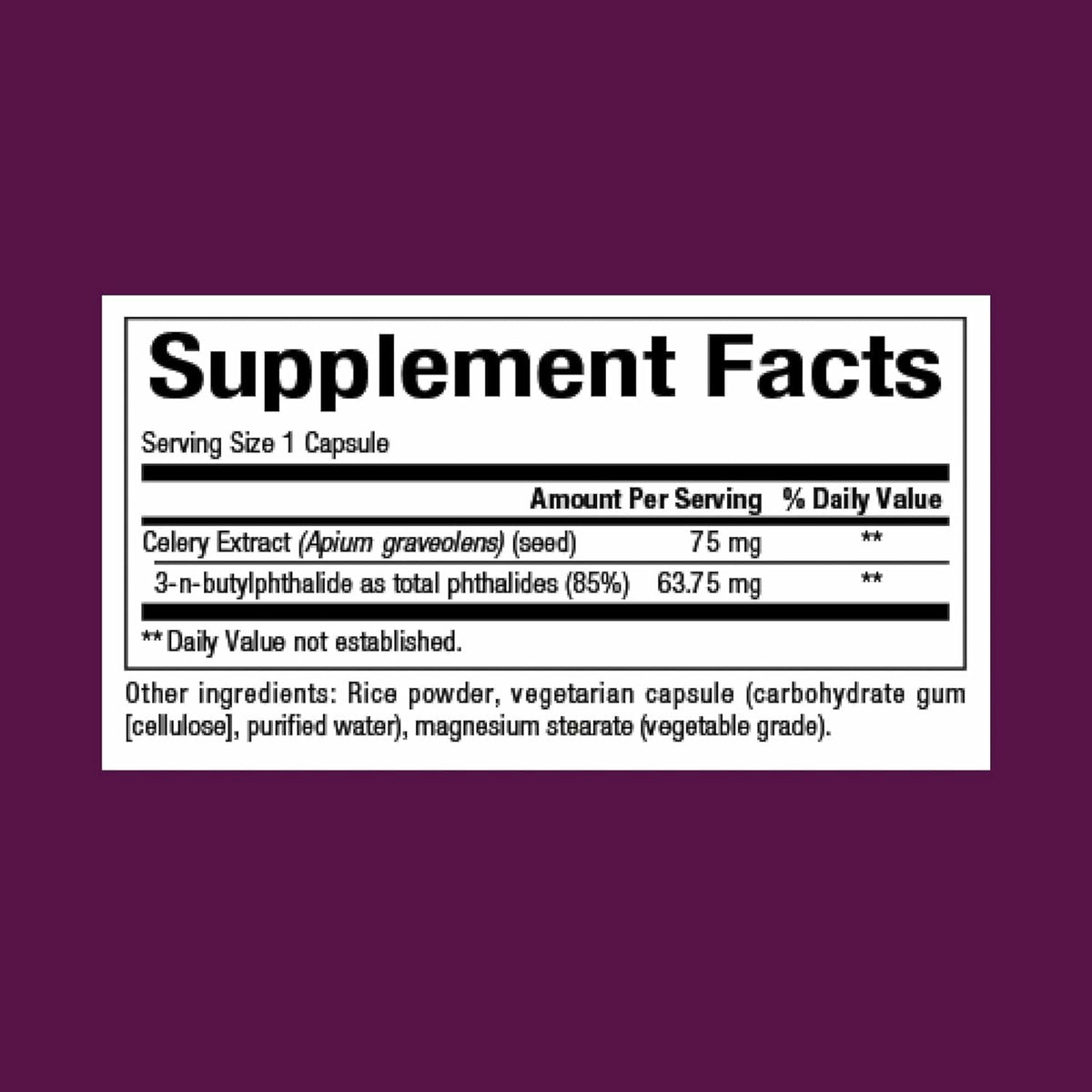 Celery Seed Extract by Natural Factors | 60 Capsules for Healthy Circulation