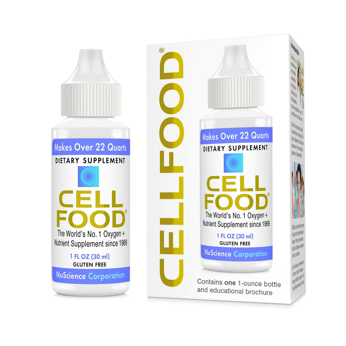 Cellfood Oxygen Boost – 1 أونصة سائلة، عبوة من 10 | مكمل الأكسجين السائل للطاقة والعافية | خالٍ من الغلوتين وكوشر