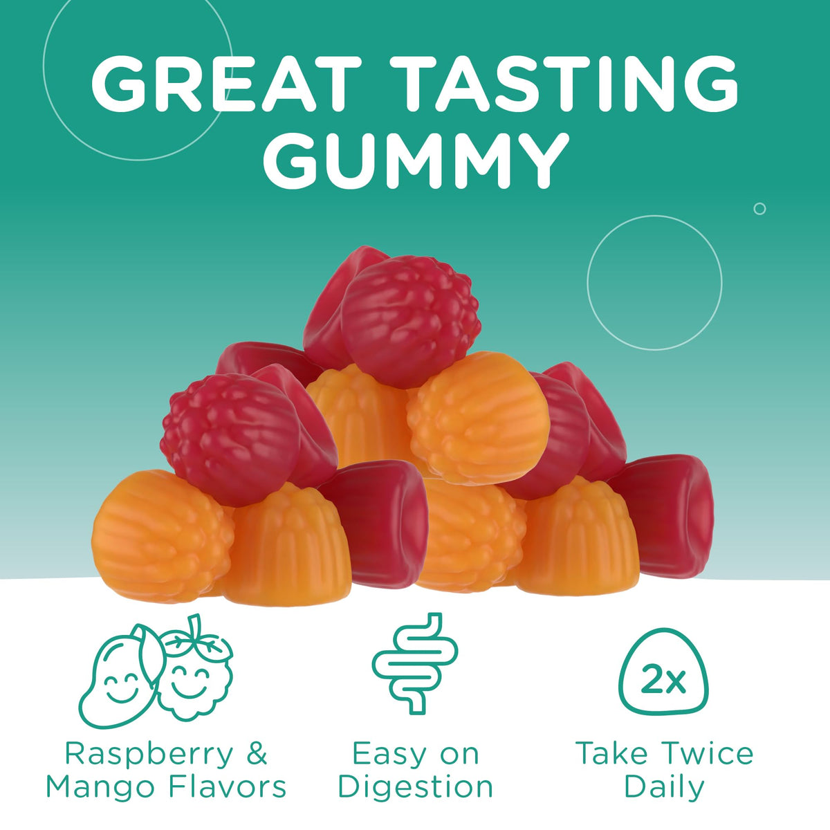 Chapter One Magnesium Gummies β Raspberry & Mango, 60 Gummies, Kosher