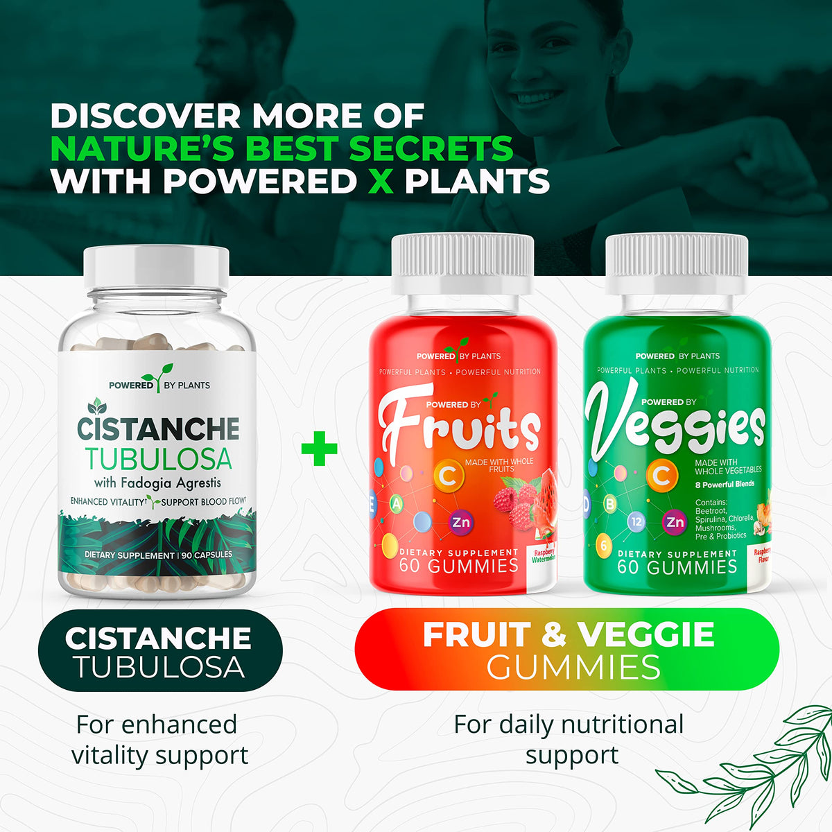 Cistanche Tubulosa with Fadogia Agrestis β Powered X Plants, 90 Servings