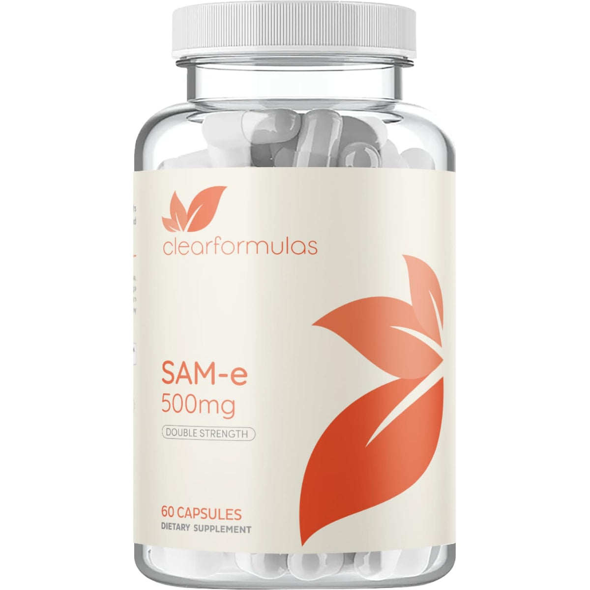 Clear Formulas Bioactive SAM-e 500mg – دعم المزاج والكبد (نباتي، غير معدل وراثيًا، صنع في الولايات المتحدة الأمريكية)