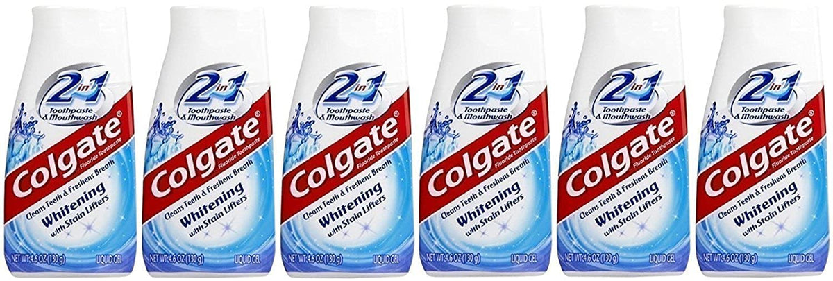 Colgate 2-in-1 Whitening Toothpaste with Stain Lifters 4.6 oz (6-pack)