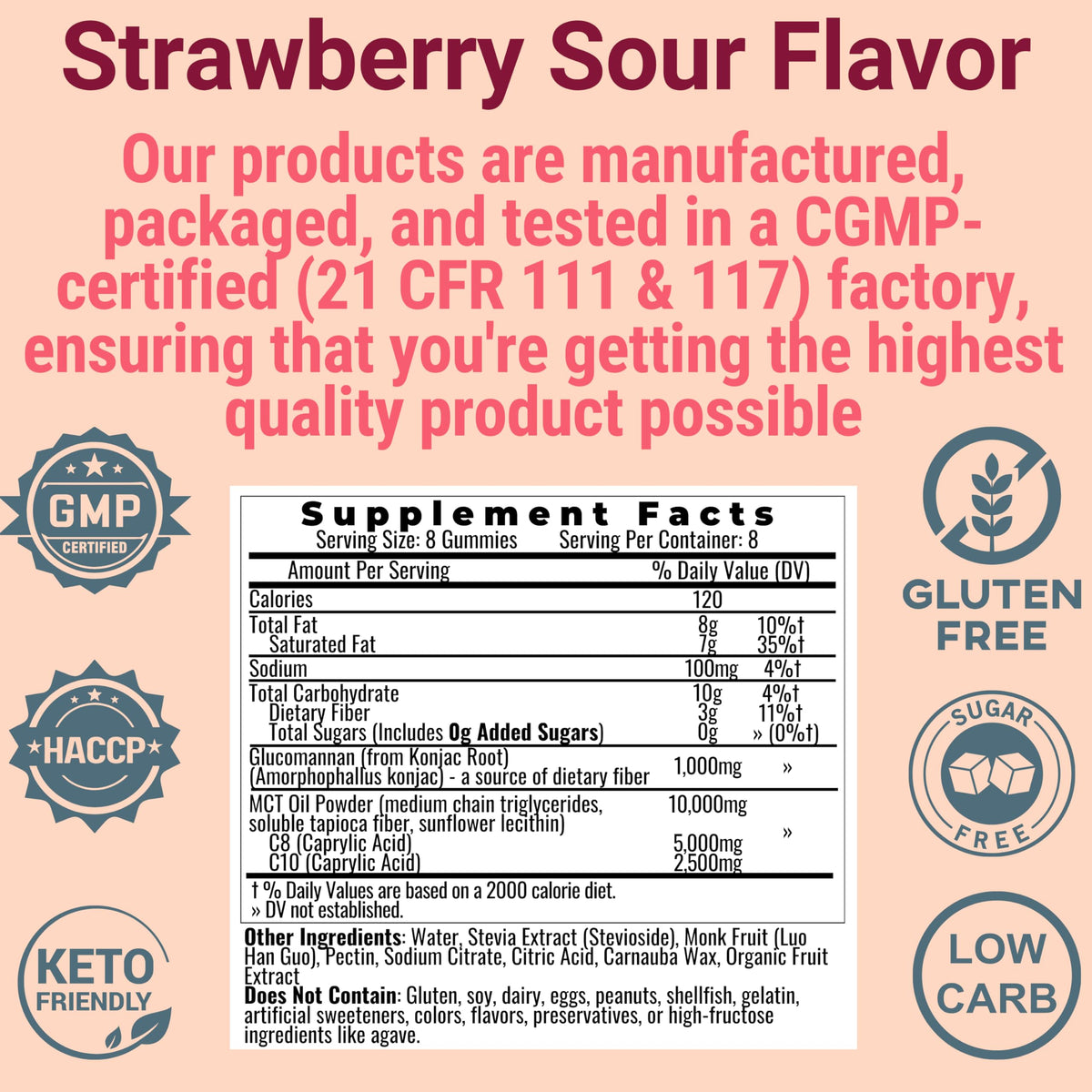 High-Fiber Keto Snacks - Gluten Free, No Sugar, Low Carb | Collagen Protein Gummies
