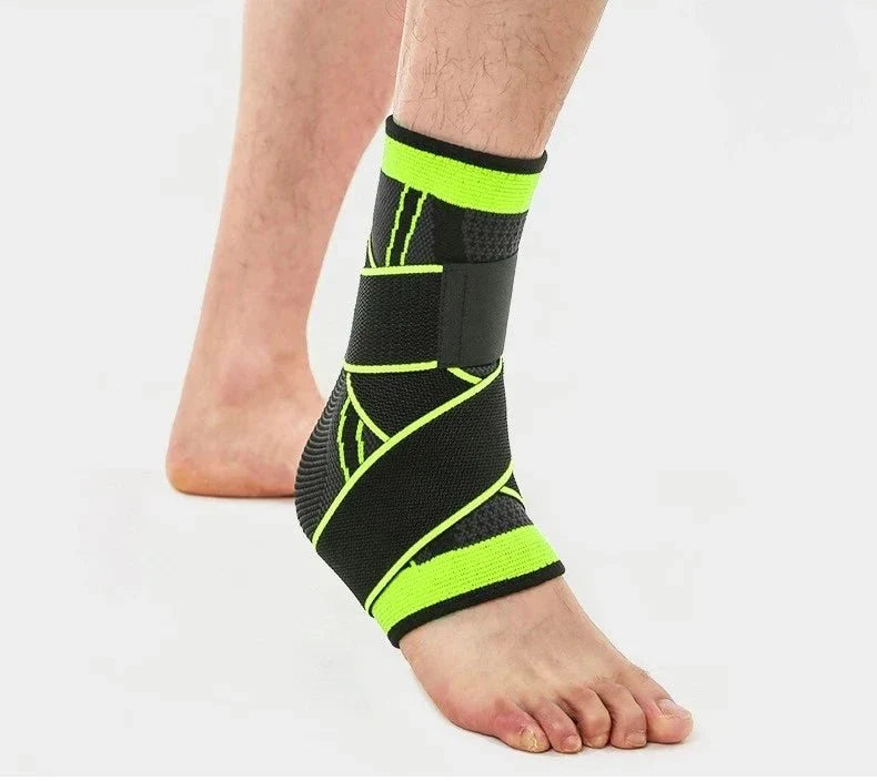 Compression Ankle Support Brace - Adjustable Ankle Straps for Gym & Sports Protection