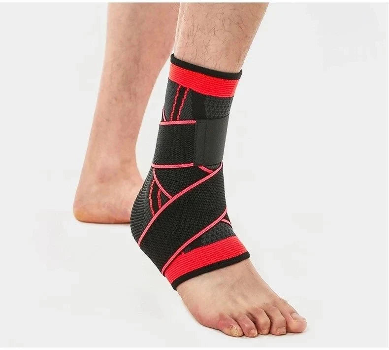 Compression Ankle Support Brace - Adjustable Ankle Straps for Gym & Sports Protection