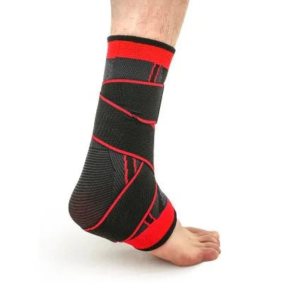 Compression Ankle Support Brace - Adjustable Ankle Straps for Gym & Sports Protection